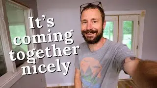Finished Trim in the Great Room // 1930's farmhouse Renovation Ep 96