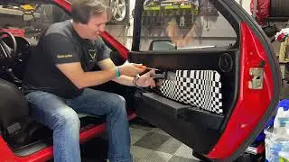 Pasha Door cards in the Porsche 928