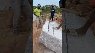 Granite breakers efficiently split stone blocks.