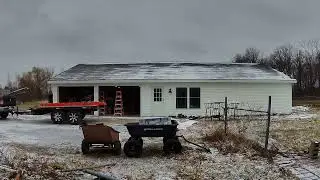 Bye bye BLUE - Pole Barn Gets Garage Doors