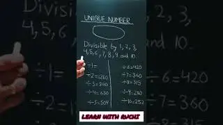 UNIQUE NUMBER | shorts | math shorts | Easy math videos | #shorts #mathshorts #youtubeshorts
