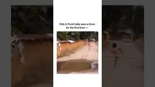 Kids saw drone for the first time | Run kid Run | #technology #funny #trending