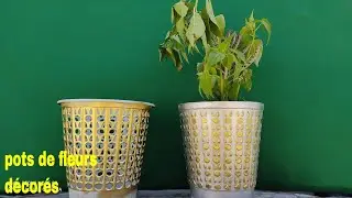 #Flowervase #Potterypots de fleurs d&eacute;cor&eacute;s comment fabriquer des pots de fleurs