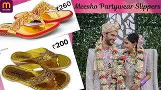 Meesho Partywear Slippers Below 300😍👌 Heavy Stone Work Sandals🤩#meesho#meeshofinds#sandals#footwear