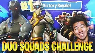 DUOS VS SQUADS CHALLENGE! KAYKAYES & LOGAN! Fortnite Battle Royale!