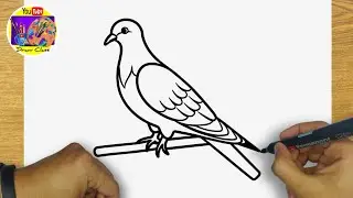 КАК РИСОВАТЬ ГОЛУБЯ &mdash; ШАГ ЗА ШАГОМ | РИСОВАТЬ ГОЛУБЯ ЛЕГКО