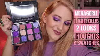 Menagerie Flight Club Palette | 2 Looks, Thoughts, Swatches | hot vegan hannah