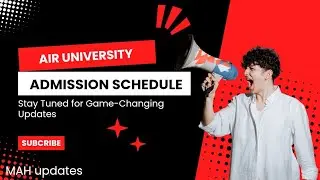 Air university complete admission schedule 2024 #airuniversity