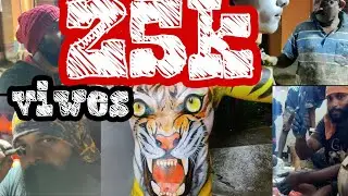 kudla pili painting | Mangalore tiger dance | kudla pili dance