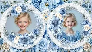 Starwoman Seven ❝Blue Florals❞ Collection FREE Project for ProShow Producer 6-9