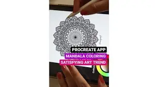 Satisfying Video | #shorts #reels | iPad Art | MANDALA COLORING VIDEO | Procreate App | Art Trend