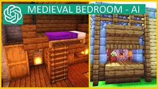 AI made Minecraft BUILD HACKS!!! - MEDIEVAL BEDROOM EDITION