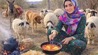 Cooking Tomato & Eggs in Nature | Going to Water Spring with Donkey🏠🍛