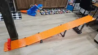 Гоночная трасса Hot Wheels с 6 полосами! Эпичные воскресные гонки на скорость 🏎 🏁