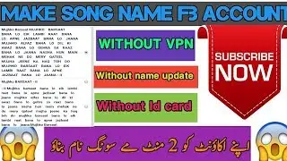 How to make song name FB account || Without Proxy||2019