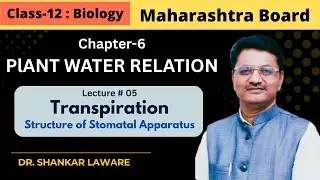 Plant Water Relation | Lecture 5 |12 Biology | Transpiration  | Dr. Shankar Laware