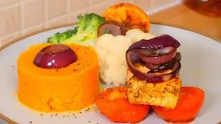 Sunday Dinner | Pan- Fried Salmon With Tomato Mashed Pumpkin Sweet Potatoes ! Chef Ricardo