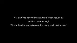 Wolfgang Huber: Was sind Ihre pers&ouml;nlichen und sachlichen Bez&uuml;ge zu Wolfhart Pannenberg?