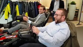 Ekris BMW Veenendaal op racestoel Simulator