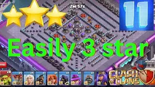 How to 3 star new Clashiversary challenge #3 - Easy Guide in English |Clash Of Clans| #coc #coclive