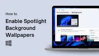 How to Enable Spotlight Background Wallpapers on Windows 11