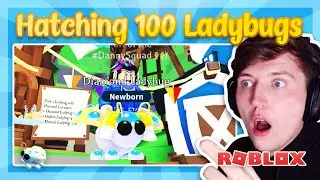 HATCHING 100 LADYBUGS IN ADOPT ME - Roblox