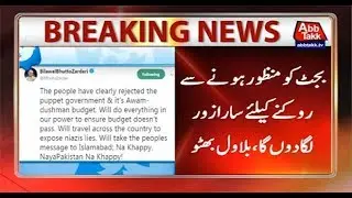 I Will Make All Efforts To Stop Budget's Approval: Bilawal Bhutto