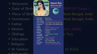 🎥Mouni Roy (Actor) Biography: #shorts #viral #short #trending #ytshorts #mouniroy #movie #bollywood