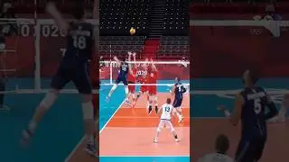 Spike over the block by Alessandro Michieletto 😱 #volleyball #shorts