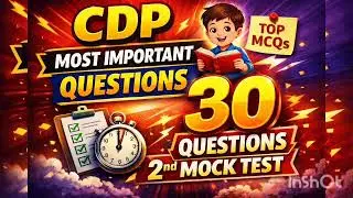 CTET CDP 2026 MOCK TEST 2 Most Important questions #viralvideo #exam #education #ctet #prepration 