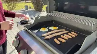 Onlyfire Universal Cast Iron Cooking Griddle, Pre Seasoned Nonstick Coating Griddle Flat Top Grill P