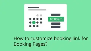 How to customize booking link for Booking Pages