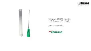 Terumo AGANI Needle 21G Green x 1 x 100 AN 2125R