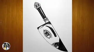 How to Draw a Knife with Eyes || Easy to Draw Knife and Eyes - Pencil Drawing Tutorial Step by Step