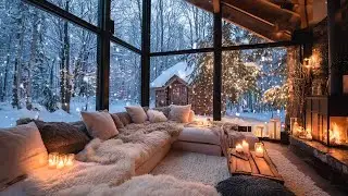 Soothing Winter Piano Music Combined with the Gentle Warmth of a Cracking Fireplace