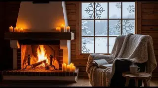 Meditation Music Relax Mind Body | Cozy Fireplace Winter Ambience