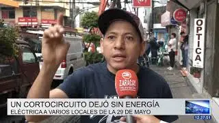 LA REGIÓN  - CORTOCIRCUITO DEJÓ SIN LUZ NI INTERNET A LOCALES DE LA AVENIDA 29 DE MAYO