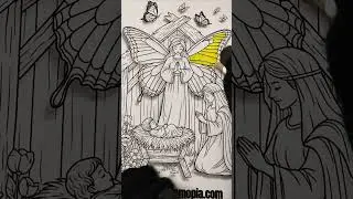 Angel Nativity Scene at Manger Satisfying ASMR Coloring ✨