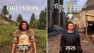 TES IV: Oblivion Remastered vs KC: Deliverance 2 - Physics and Details Comparison