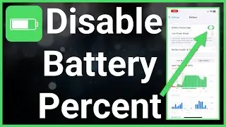 How To Turn Off Battery Percentage On iPhone