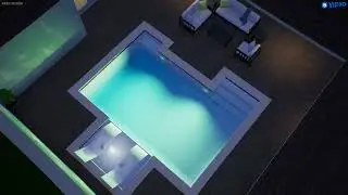 Palmwood Construction Cabana Key standard pool design.