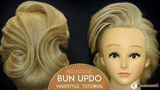 Amazing Bun Updo Hairstyle Tutorial | Step By Step Bun Hairstyle | Krushhh By Konica