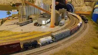 HO scale Cab Forward pulling a train at the CCMRS open house