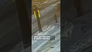 Driver hits #pedestrian on marked #crosswalk