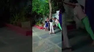 shannu trying to push tree with akka's &hearts;️