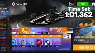 Asphalt 8 - Formula E Cup - 1:01.362 - Barcelona Reverse - Top 7%  (Free Try)