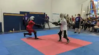 Swordsquatch 2024 WNBT Steel Longsword Semifinals Round 1 - Iris Garcia vs Maeve Walls