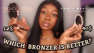DRUGSTORE VS HIGH END BRONZER | MAKEUP REVOLUTION DARK GLOW SPLENDOR & FENTY COCO NAUGHTY