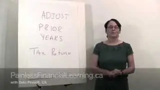 How do you adjust a prior years return?