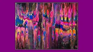 #9606 Cool Tool Play, Swipe & Scrape through Contemporary Art Fluid Acrylics 2.06.2024 Intuitive art